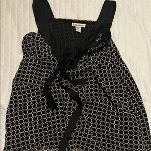 Black and White Polka Dot Women's Top